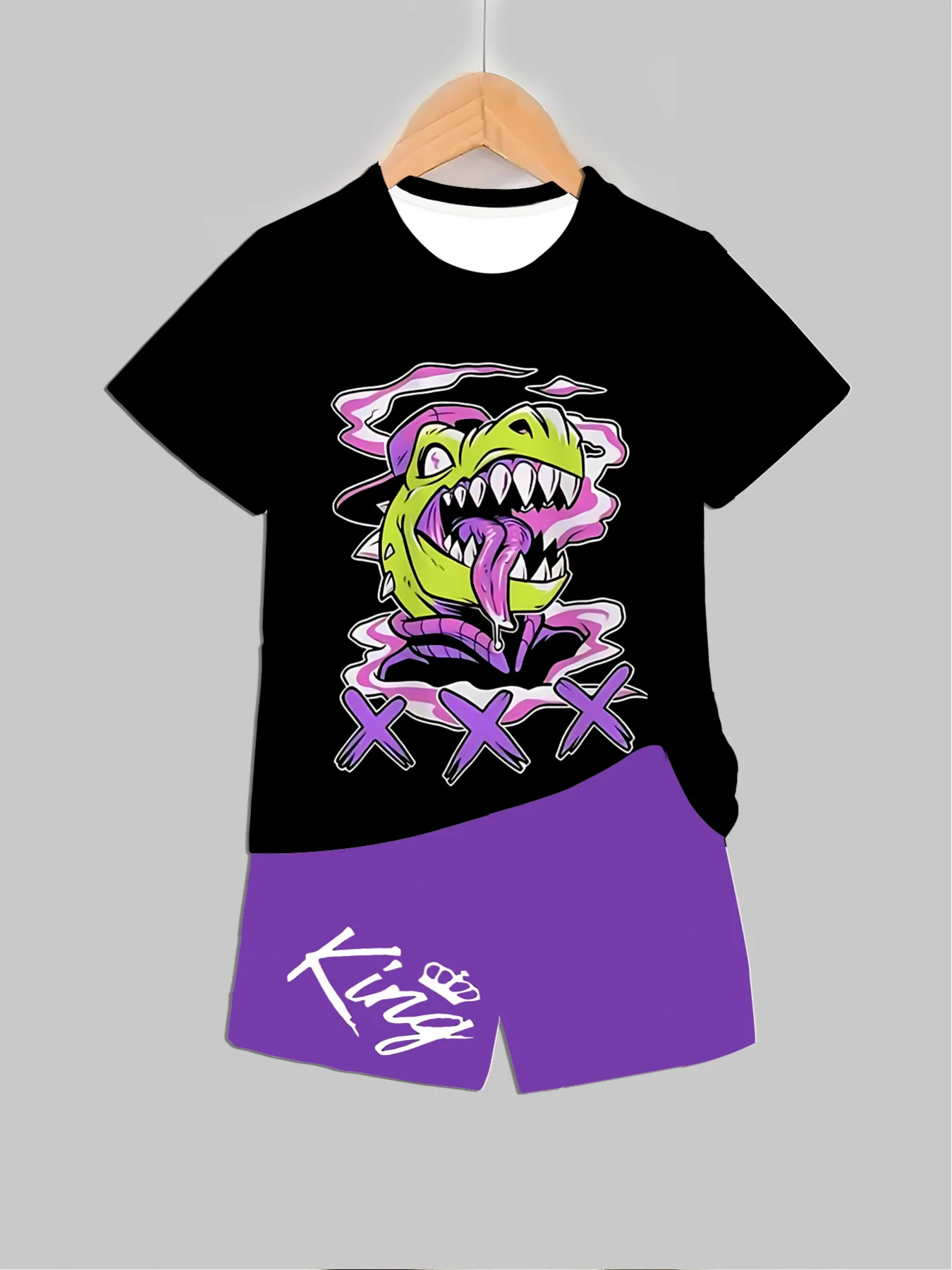 Baby Clothing For Summer - Nouvelles tenues imprimées dinosaures, hauts +