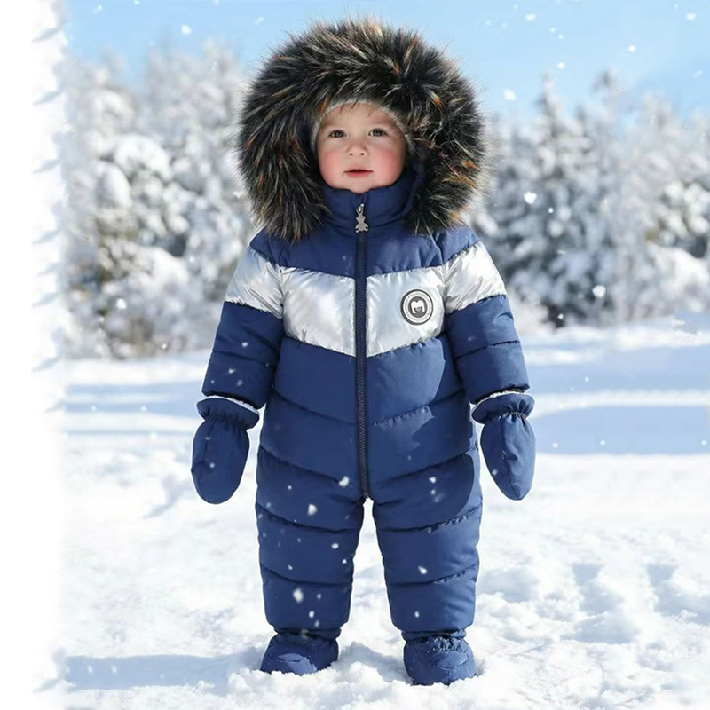 Baby Clothing Gender Neutral - Combinaison d'hiver pour nouveau-né avec gants,