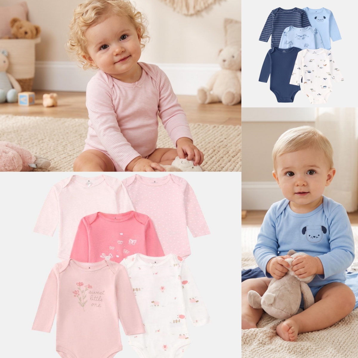 Baby Clothing Gender Neutral - Lot de 5 bodys bébé garçon