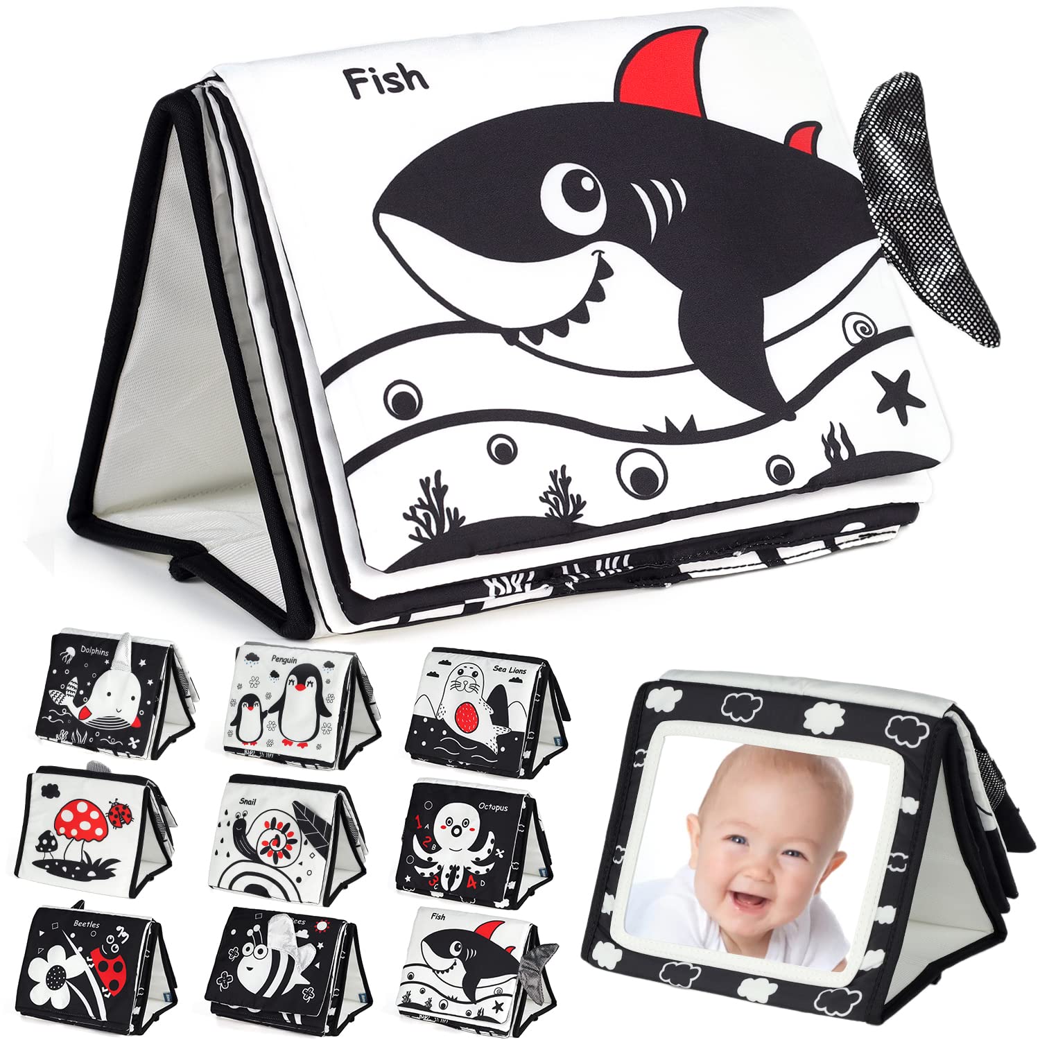 Baby Clothing Gift Set - TUNITime-Miroir Noir et Blanc pour Bébé,