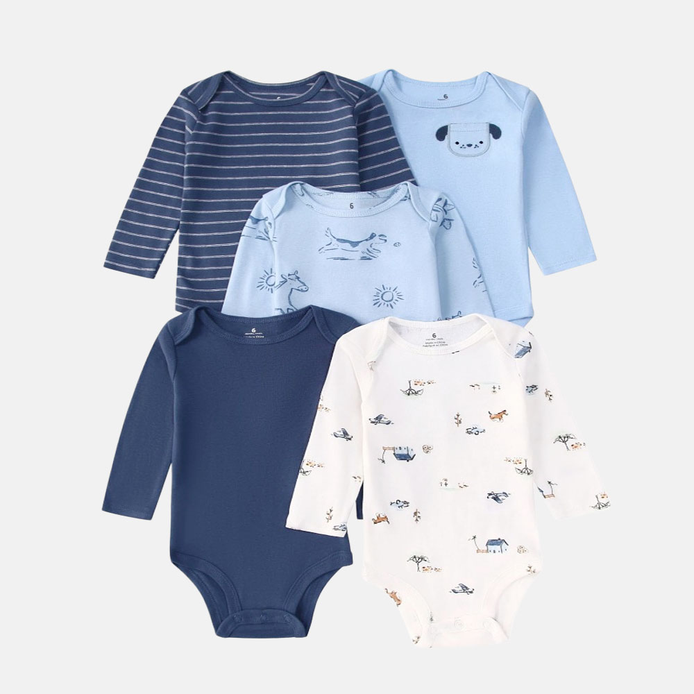 Lot de 5 bodys bébé garçon fil - Baby Clothing Gender Neutral avis et prix
